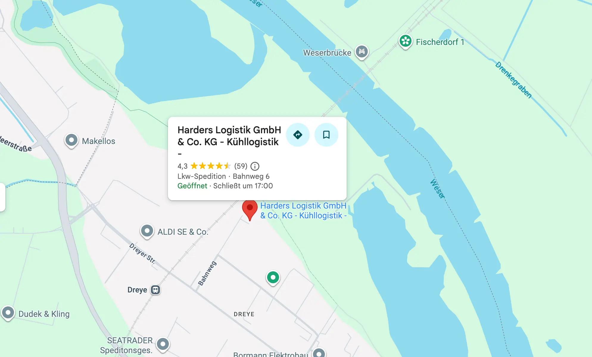 Harder Logistik Anfahrtskarte